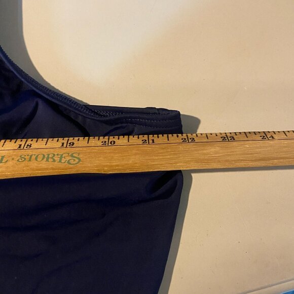 Lands End Women 24W DDD One Piece Swimsuit Slimming Navy Blue Stretch Swim Pool - Picture 7 of 10